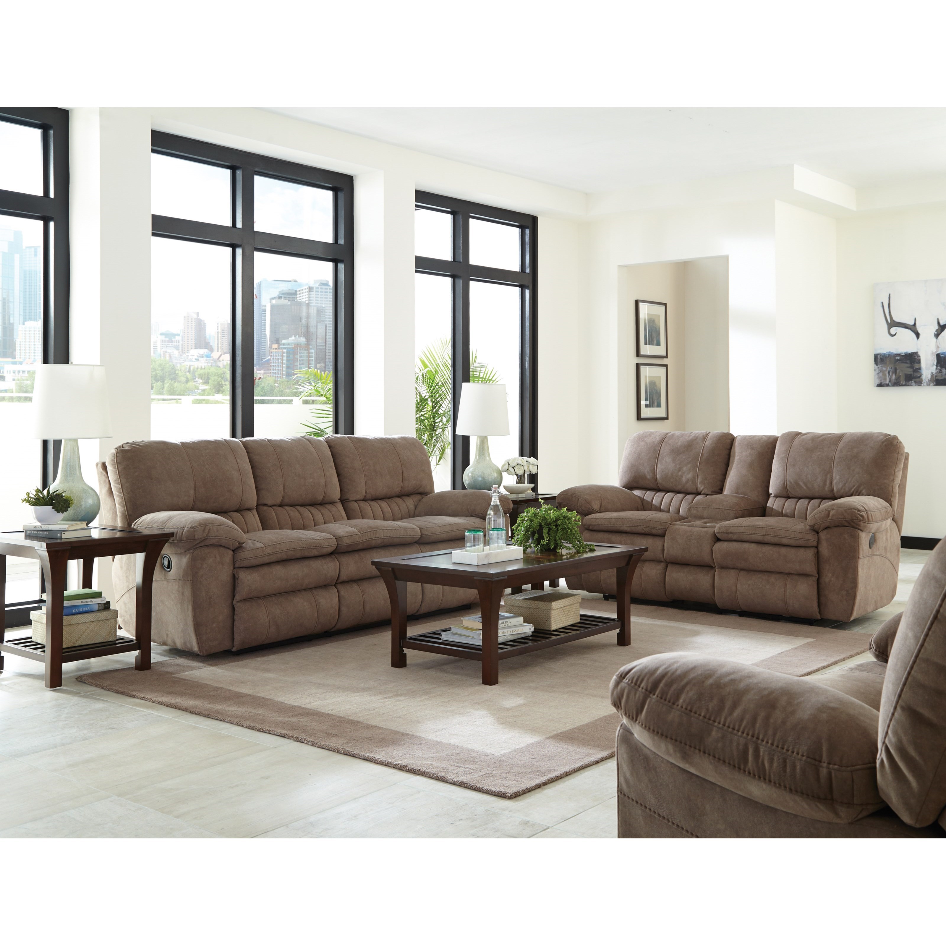 Catnapper 240 Reyes 101342040 Power Lay Flat Reclining Sofa Schewels Home Reclining Sofa
